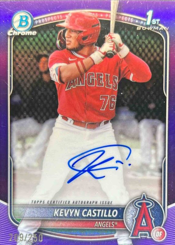 Kevyn Castillo 2025 Bowman #CPA-KC Chrome Prospect Auto - Purple Refractor /250 (1st) RAW
