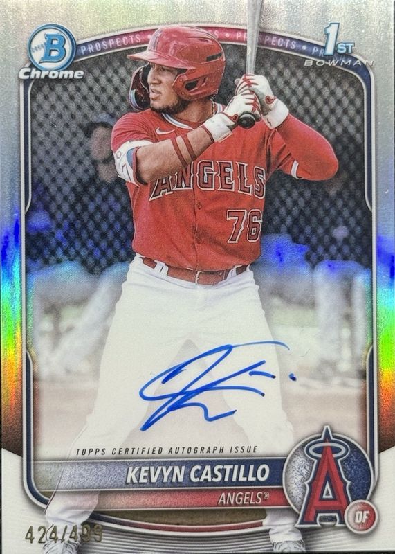 Kevyn Castillo 2025 Bowman #CPA-KC Chrome Prospect Auto - Refractor /499 (1st) RAW