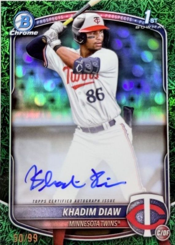 2025 Bowman #CPA-KDW Chrome Prospect Auto - Green Grass Refractor /99 (1st)