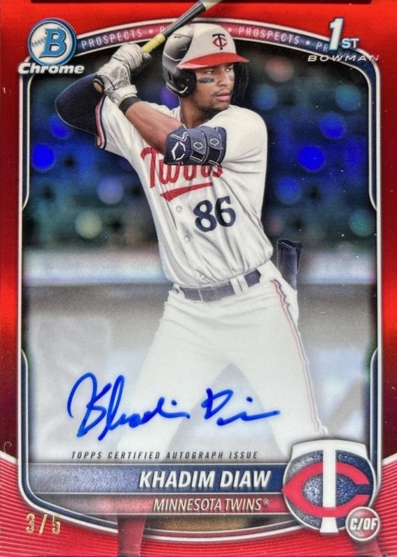 2025 Bowman #CPA-KDW Chrome Prospect Auto - Red Refractor /5 (1st)
