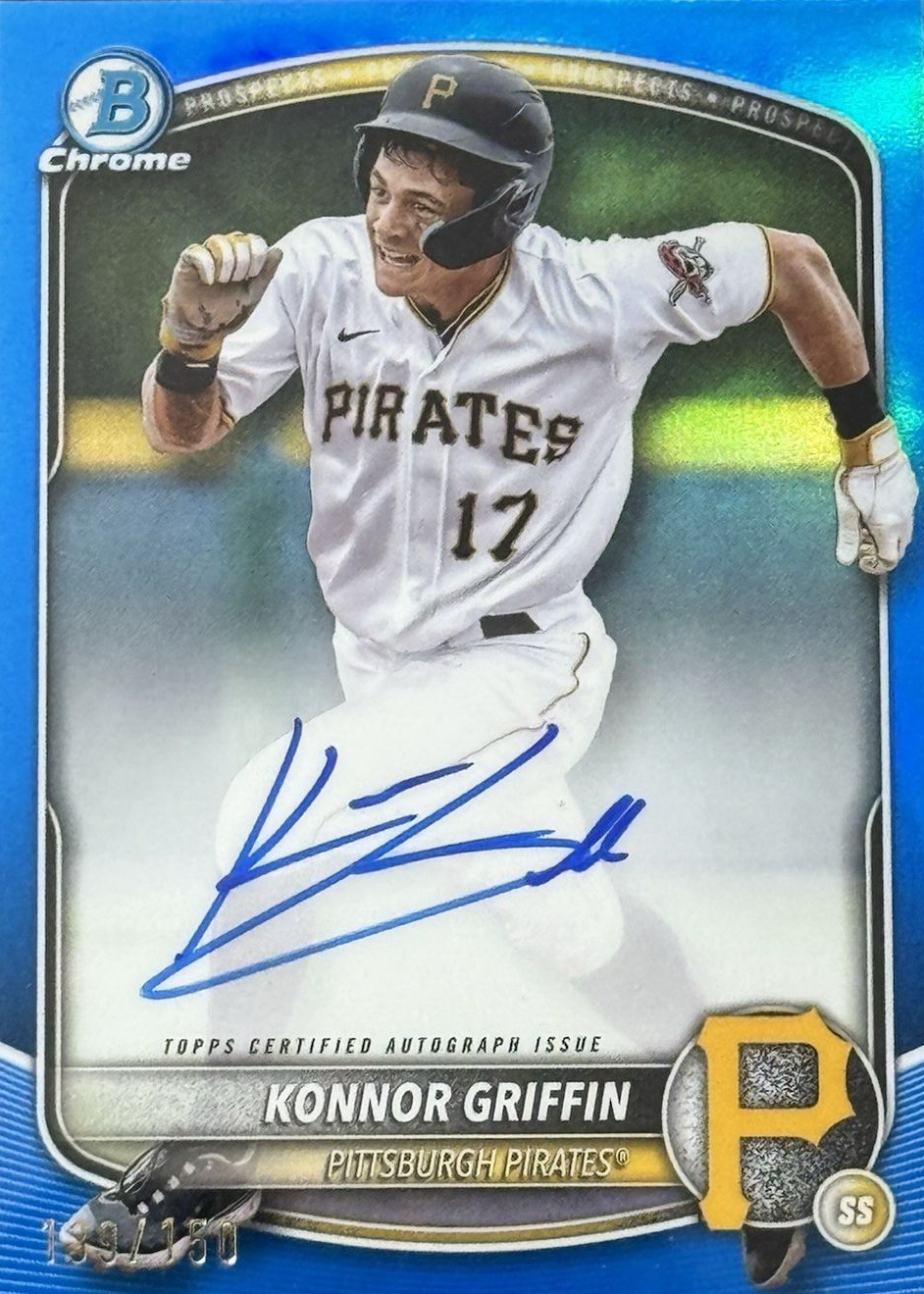Konnor Griffin 2025 Bowman #CPA-KG Chrome Prospect Auto