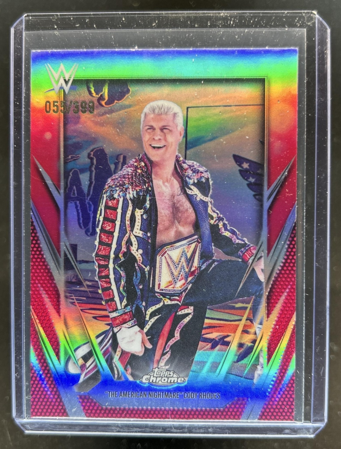 Cody Rhodes 2026 Topps Chrome WWE #21 Magenta Refractor /399 Price