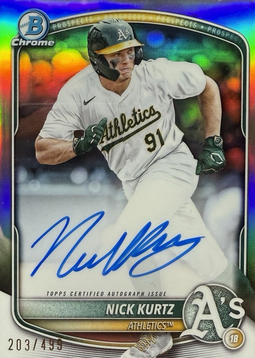 Nick Kurtz 2025 Bowman #CPA-NK Chrome Prospect Auto