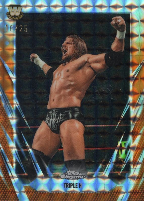 2026 Topps Chrome WWE #4 Orange Geometric Refractor /25