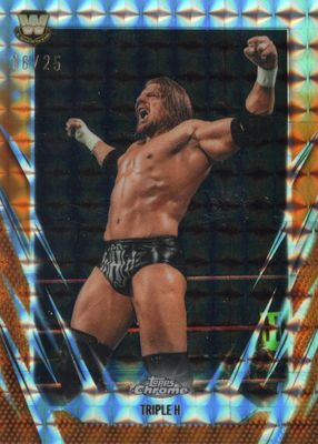 2026 Topps Chrome WWE #4 Orange Geometric Refractor /25