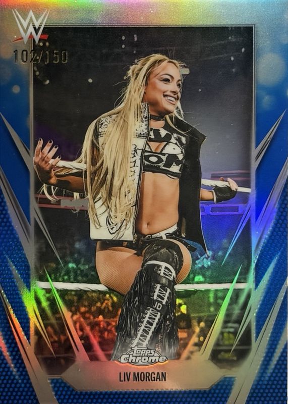 2026 Topps Chrome WWE #17 Blue Refractor /150