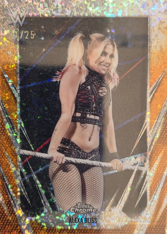2026 Topps Chrome WWE #64 Orange Mini Diamond Refractor /25