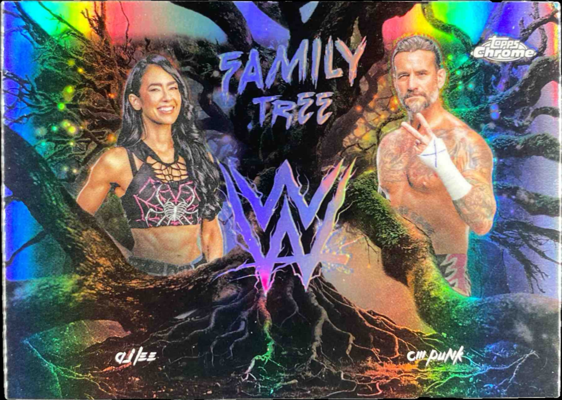 AJ Lee / CM Punk 2026 Topps Chrome WWE #FAM-AC Family Tree Price Guide ...
