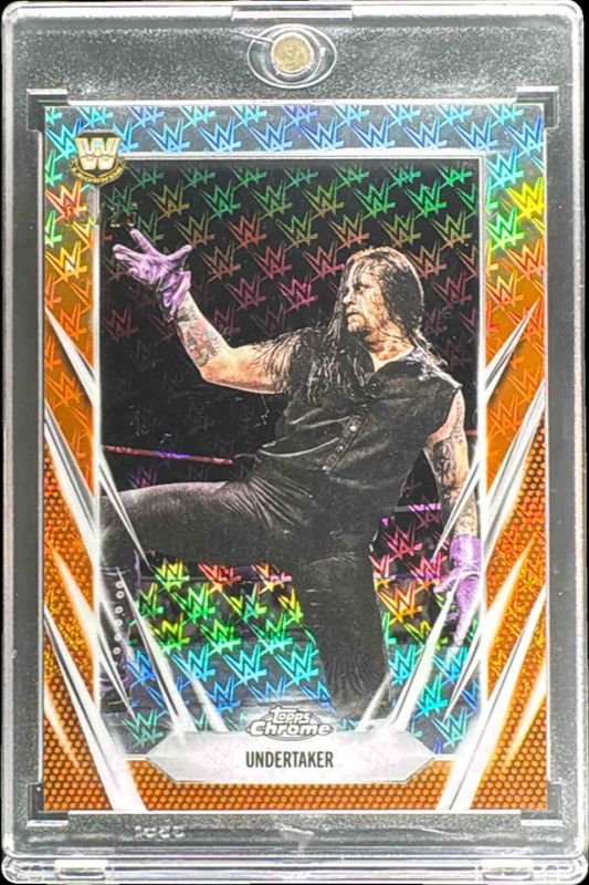 Undertaker 2026 Topps Chrome WWE #3 Orange Refractor /25 Price Guide ...