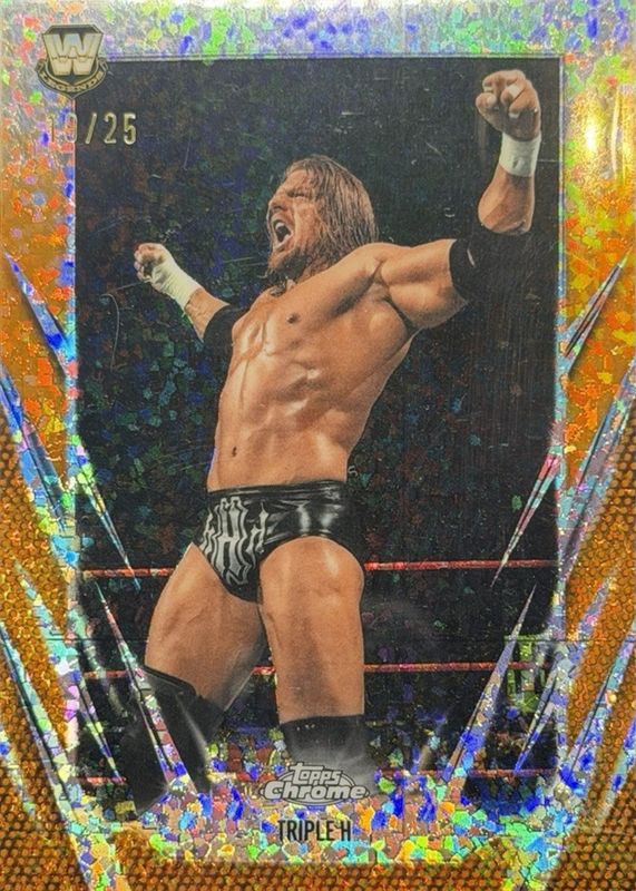 2026 Topps Chrome WWE #4 Orange Mini Diamond Refractor /25