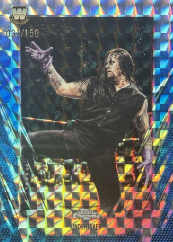 2026 Topps Chrome WWE #3 Blue Geometric Refractor /150