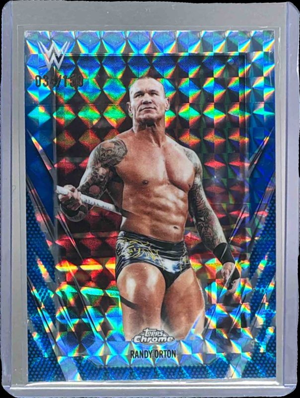 2026 Topps Chrome WWE #72 Blue Geometric Refractor /150