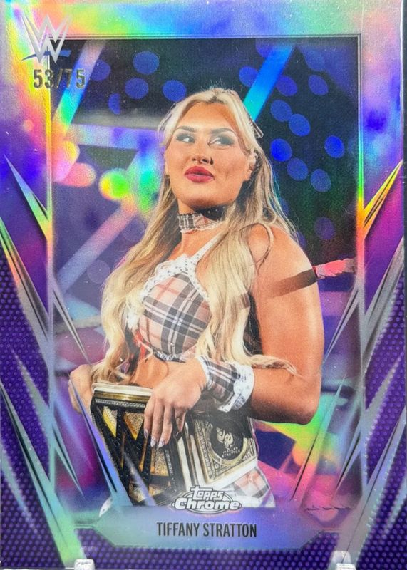 2026 Topps Chrome WWE #29 Purple Refractor /75