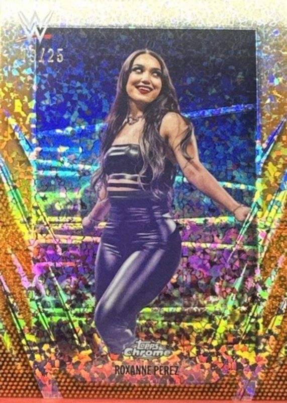 2026 Topps Chrome WWE #65 Orange Mini Diamond Refractor /25
