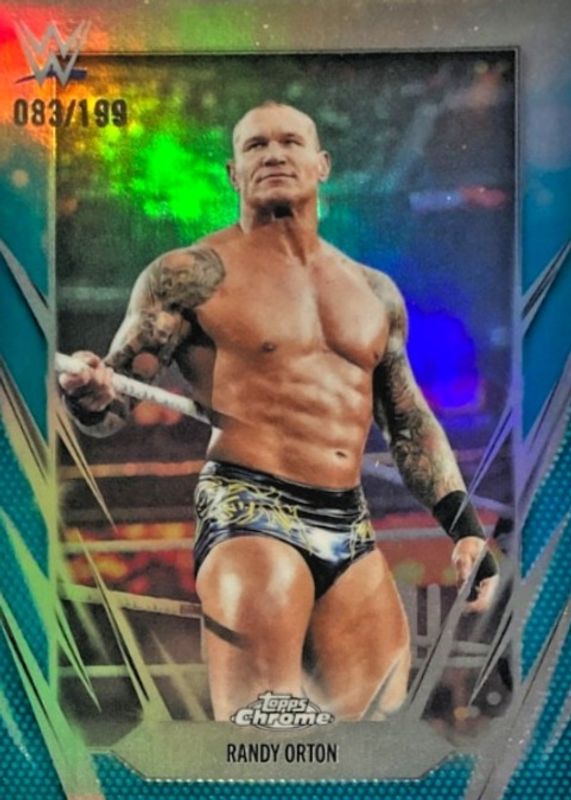 2026 Topps Chrome WWE #72 Aqua Refractor /199