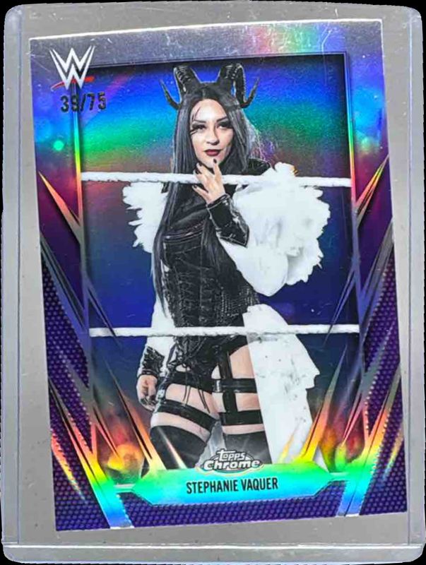 2026 Topps Chrome WWE #74 Purple Refractor /75