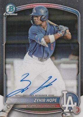 2025 Bowman #CPA-ZH Chrome Prospect Auto