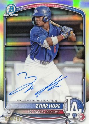 Zyhir Hope 2025 Bowman #CPA-ZH Chrome Prospect Auto