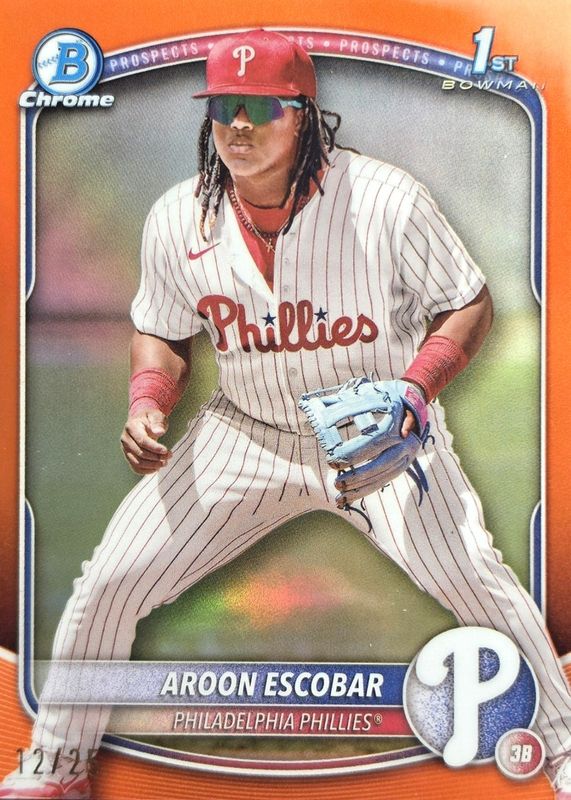 2025 Bowman #BCP-65 Chrome Prospects - Orange Refractor /25 (1st)