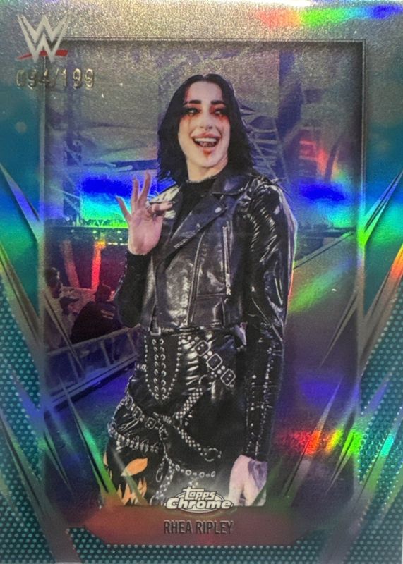 2026 Topps Chrome WWE #20 Aqua Refractor /199