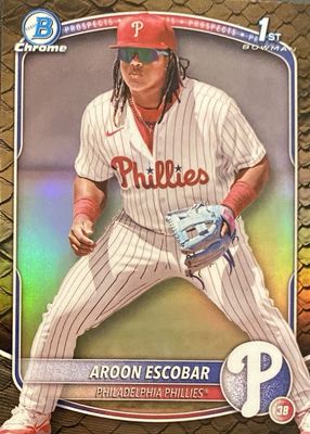 2025 Bowman #BCP-65 Chrome Prospects - Reptilian Refractor (1st)