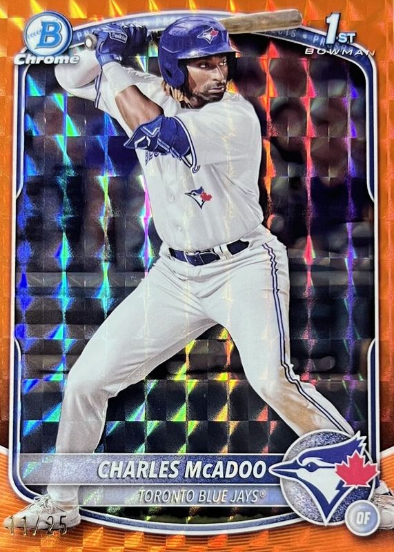 2025 Bowman #BCP-150 Chrome Prospects - Orange Refractor /25 (1st)