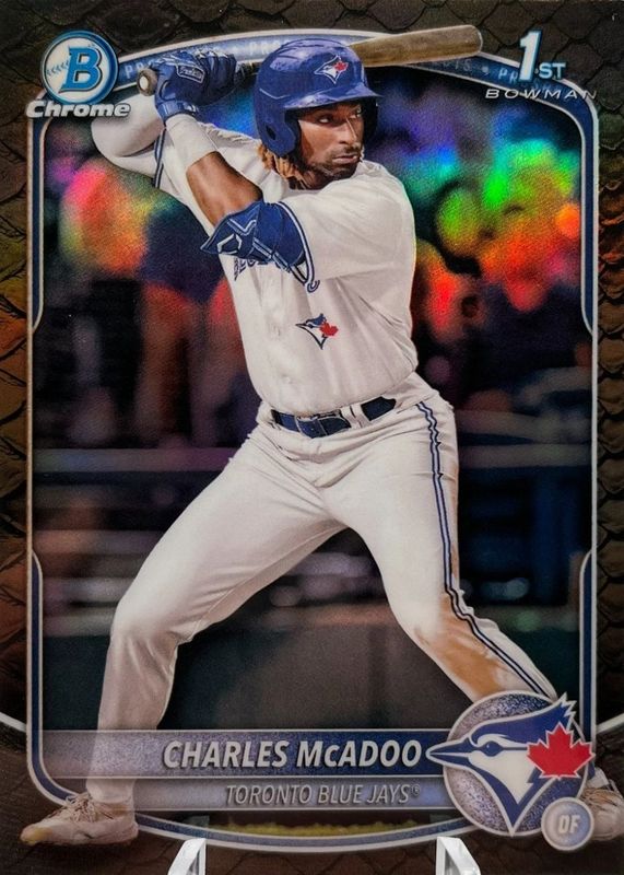 2025 Bowman #BCP-150 Chrome Prospects - Reptilian Refractor (1st)