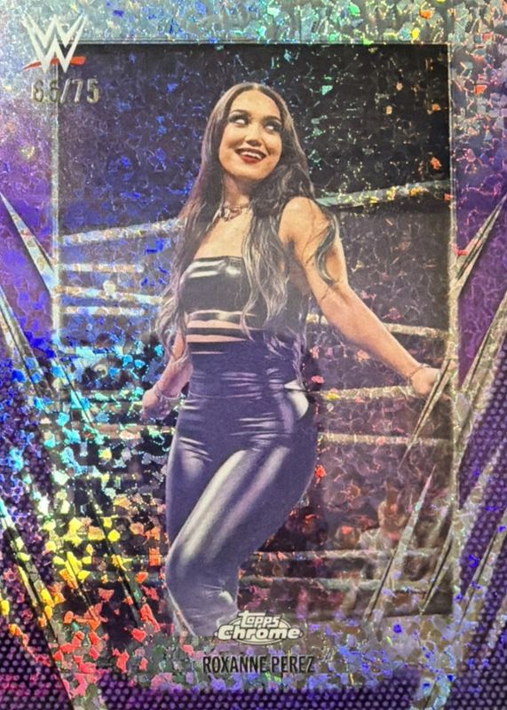 2026 Topps Chrome WWE #65 Purple Mini Diamond Refractor /75