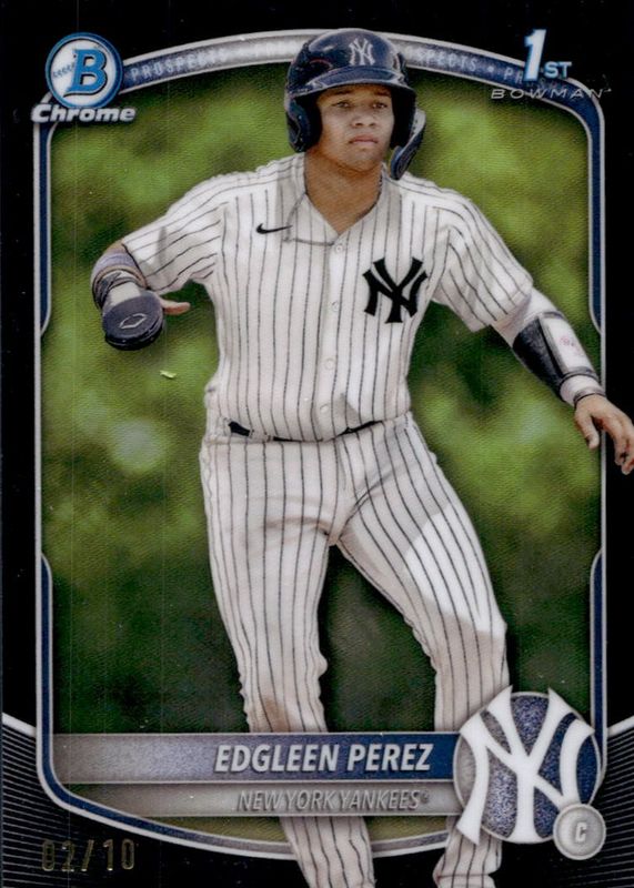 2025 Bowman #BCP-80 Chrome Prospects - Black Refractor /10 (1st)