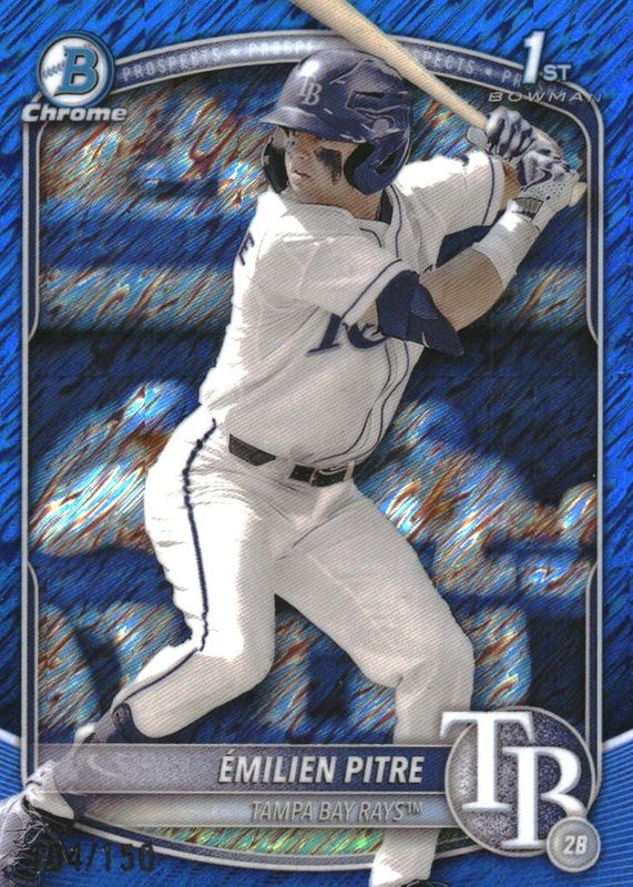 2025 Bowman #BCP-83 Chrome Prospects - Blue Shimmer Refractor /150 (1st)