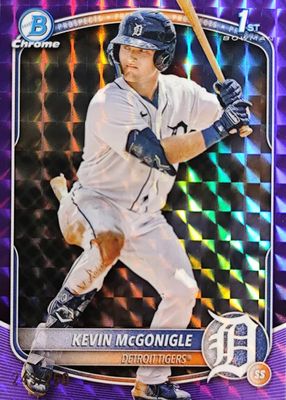 2025 Bowman #BCP-79 Chrome Prospects - Purple Geometric Refractor /250 (1st)