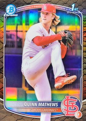 2025 Bowman #BCP-25 Chrome Prospects - Reptilian Refractor (1st)