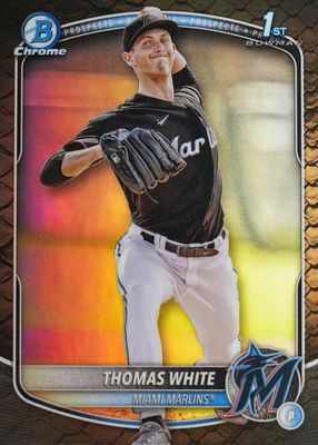 2025 Bowman #BCP-69 Chrome Prospects - Reptilian Refractor (1st)