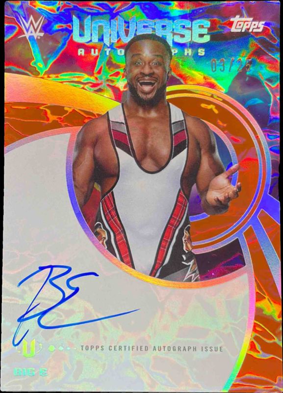 2025 Topps Universe WWE #UNA-BIG Universe Autographs - Orange Warp /25