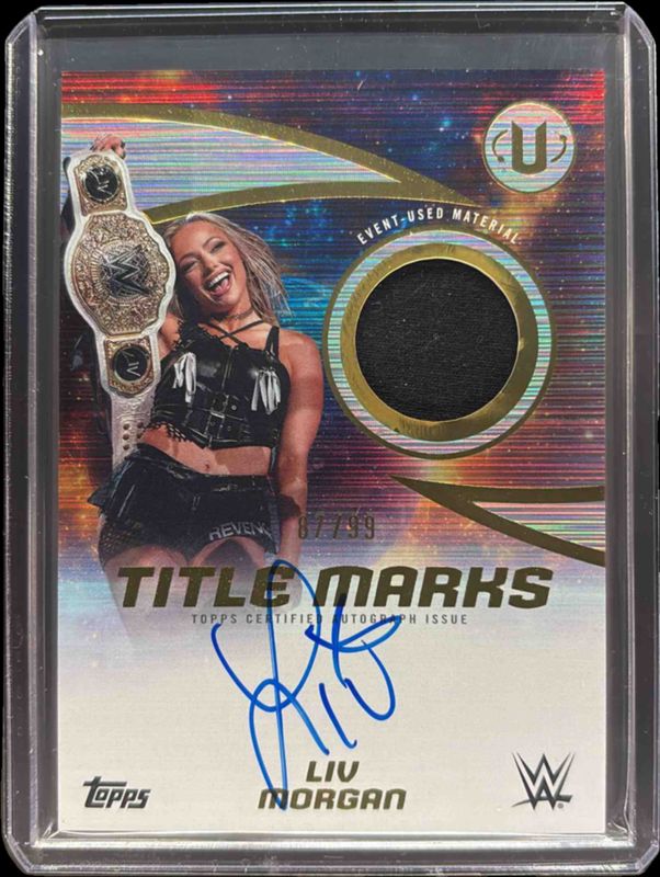 2025 Topps Universe WWE #TMA-LMO Title Marks Relic Autographs /99