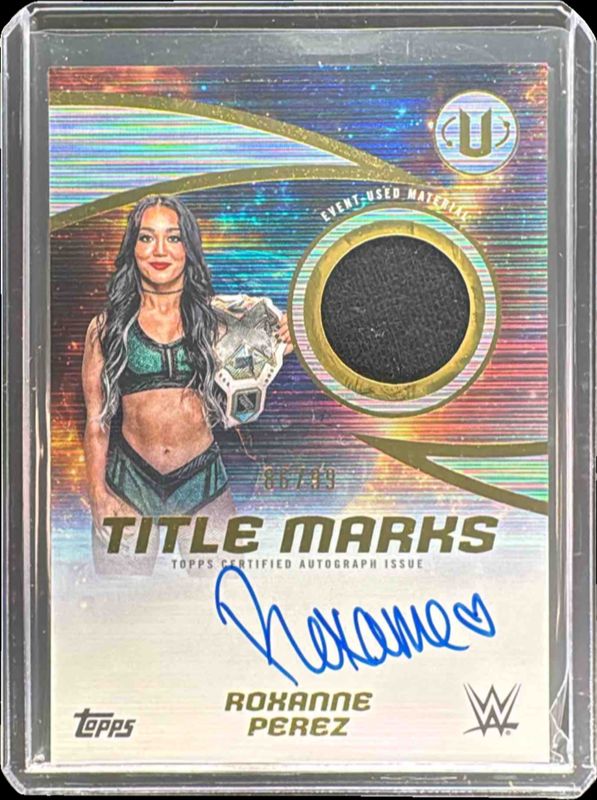 2025 Topps Universe WWE #TMA-RPE Title Marks Relic Autographs /99