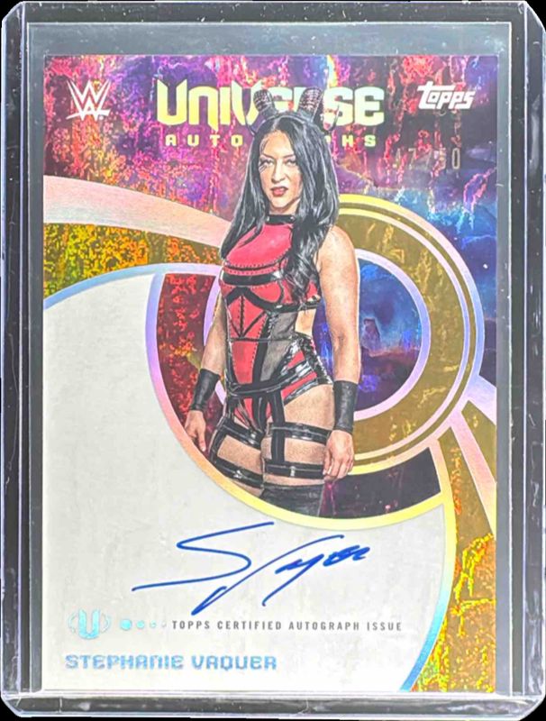 2025 Topps Universe WWE #UNA-SVR Universe Autographs - Gold Stone /50