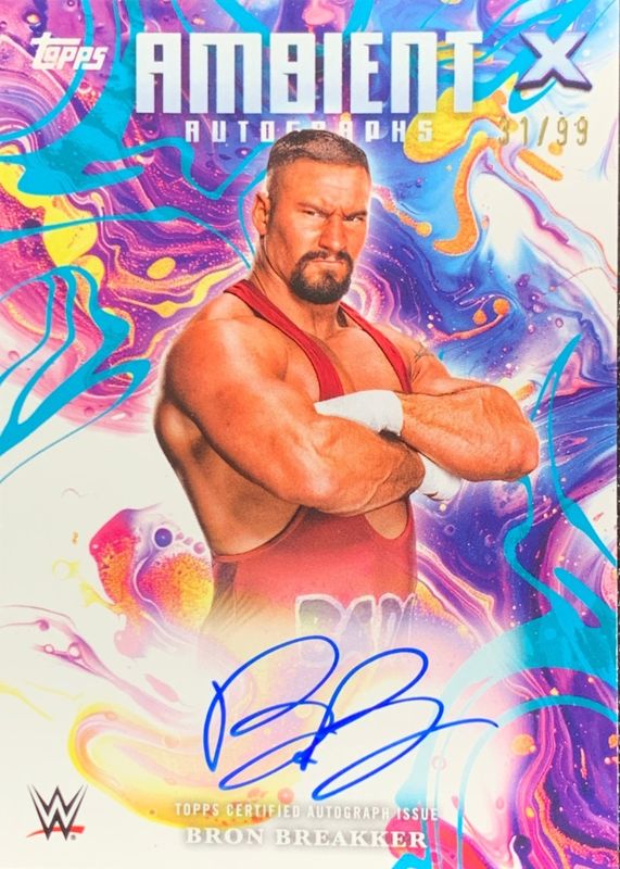 2025 Topps Exalted WWE #AMA-BBK Ambient Autographs - Aqua /99