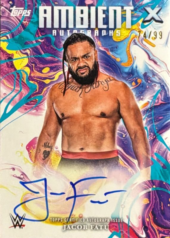 2025 Topps Exalted WWE #APA-JCF Ambient Autographs - Aqua /99