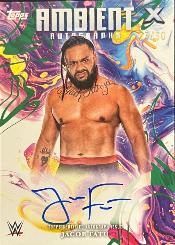 2025 Topps Exalted WWE #APA-JCF Ambient Autographs - Green /50