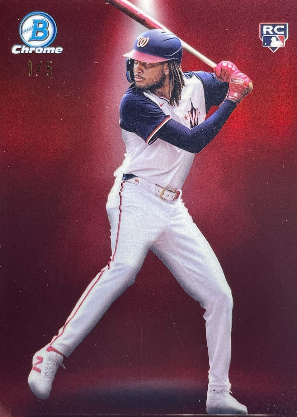 James Wood 2025 Bowman #BS-11 Bowman Spotlights - Red Refractor /5 