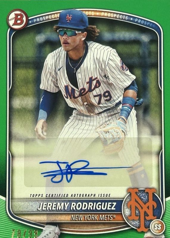 2025 Bowman #BPA-JR Prospect Auto - Green Border /99