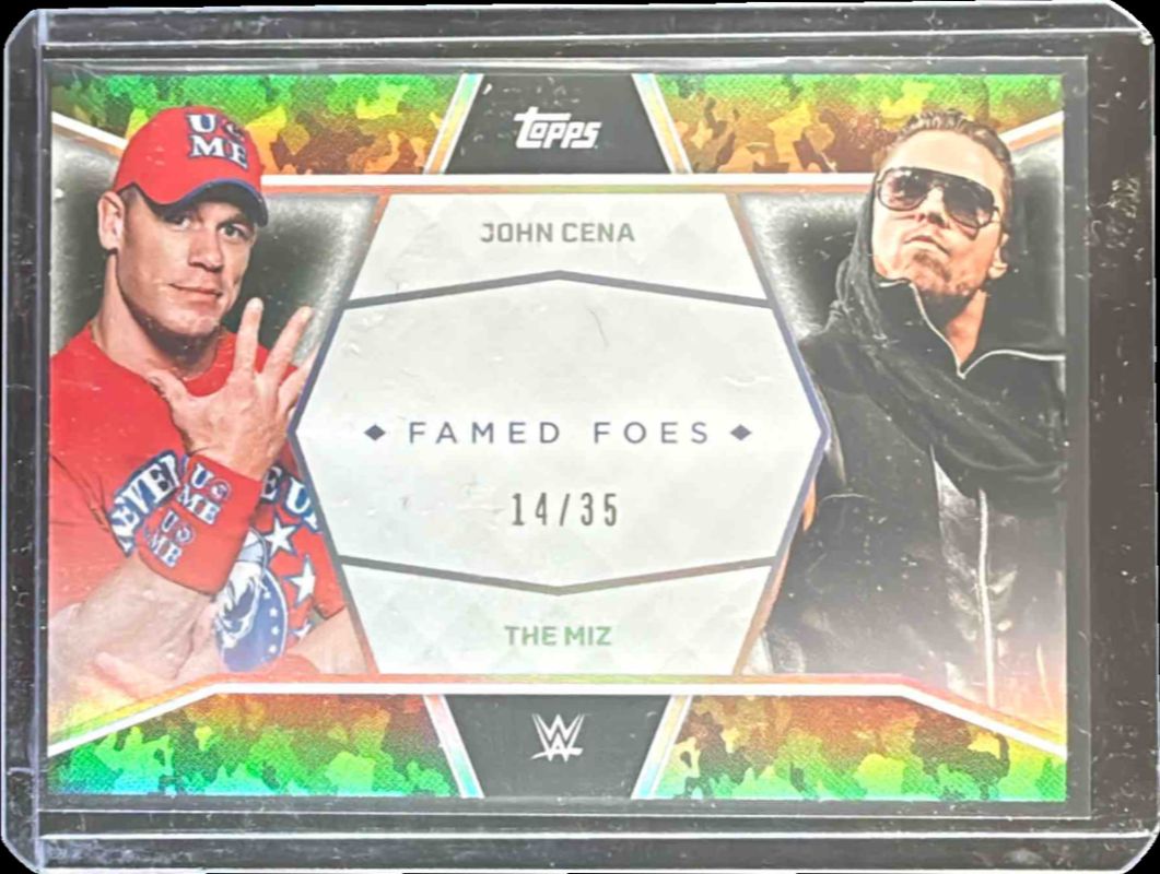 2025 Topps John Cena Commemorative Collection #FF7 Framed Foes - Green Camo Foil /35