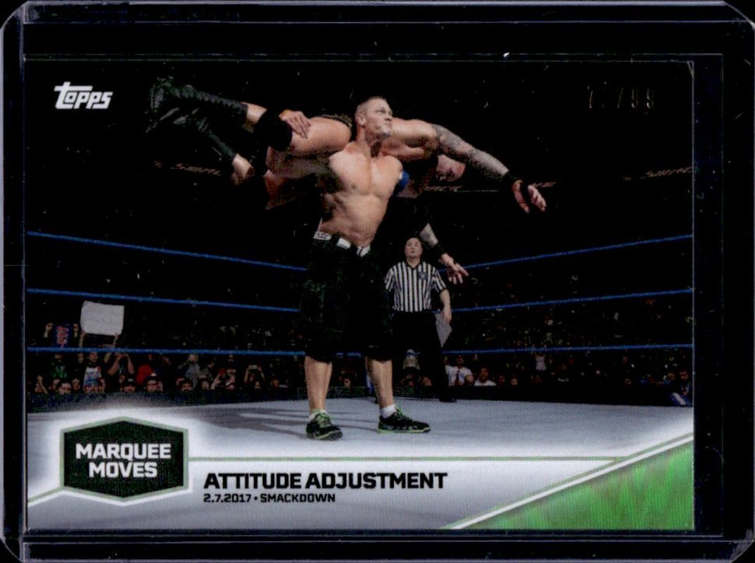 2025 Topps John Cena Commemorative Collection #MM5 Marquee Moves - Green Foil /99