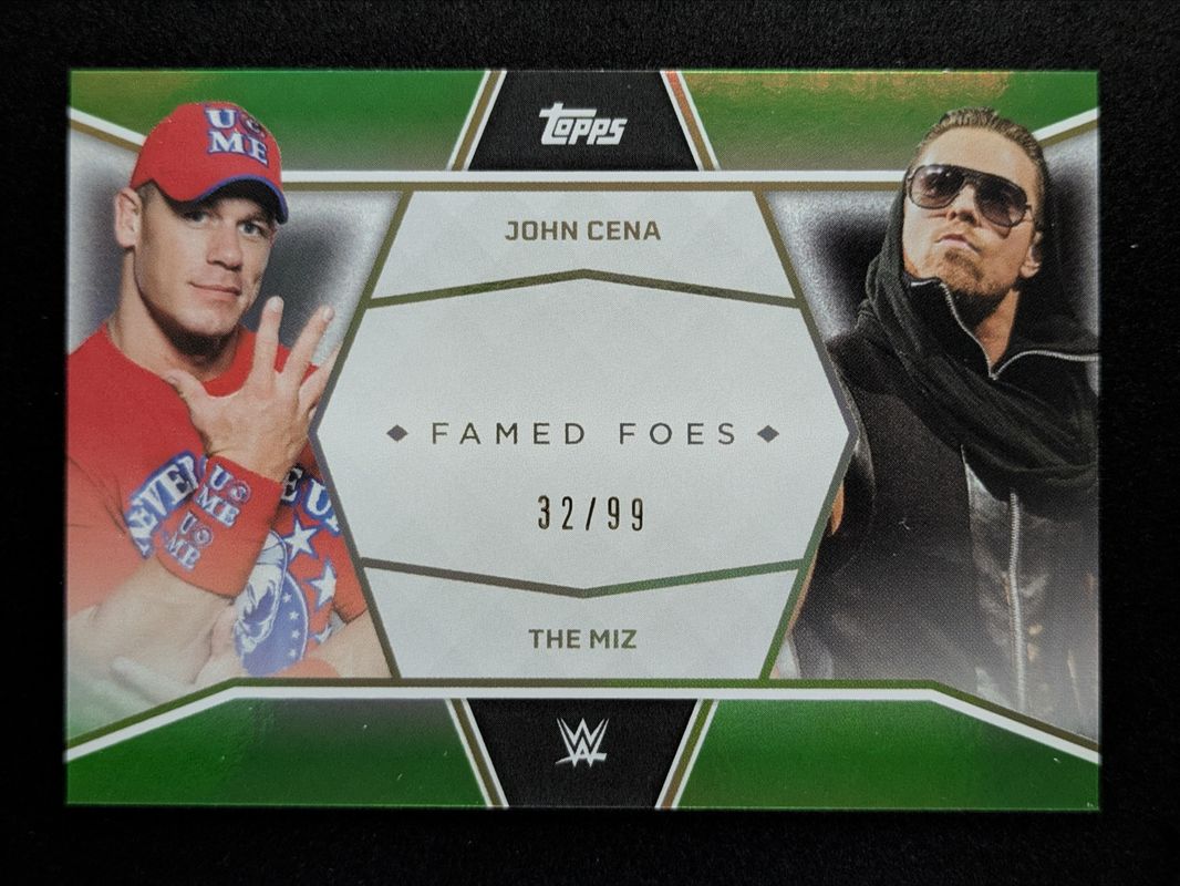 2025 Topps John Cena Commemorative Collection #FF7 Framed Foes - Green Foil /99