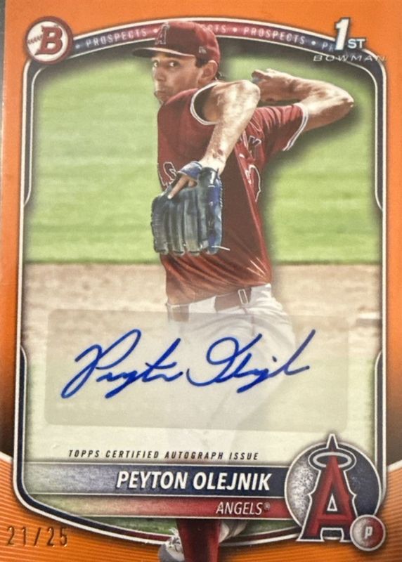2025 Bowman #BPA-PO Prospect Auto - Orange Border /25 (1st)