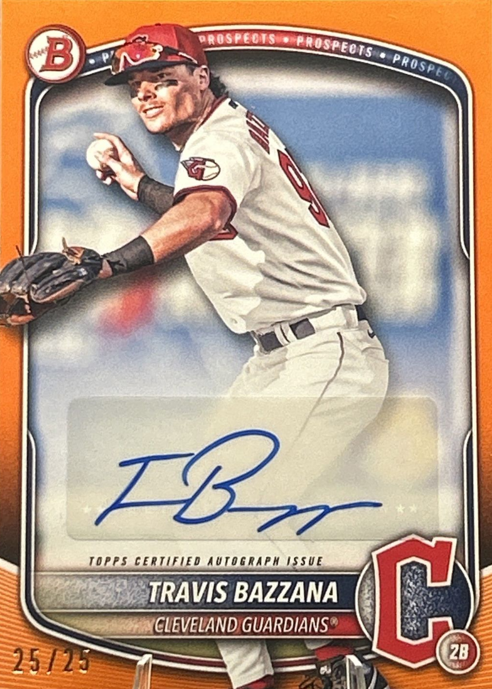 Travis Bazzana 2025 Bowman #BPA-TB Prospect Auto - Orange Border