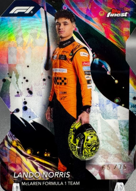 Lando Norris 2024 Topps Finest Formula 1 #107 Uncommon - Die-Cut Refractor /75 RAW