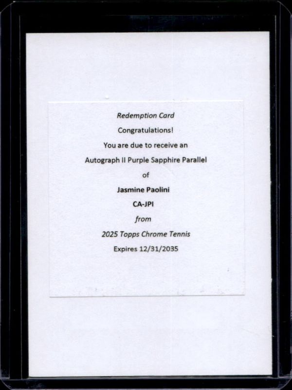 2025 Topps Chrome Sapphire Edition #CA-JPI Autographs - Purple Refractor /10