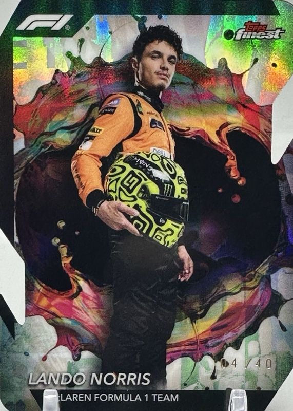Lando Norris 2024 Topps Finest Formula 1 #207 Rare - Die-Cut Refractor /40 RAW
